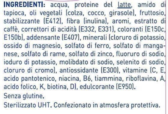 Ingredienti meritene creme caffè