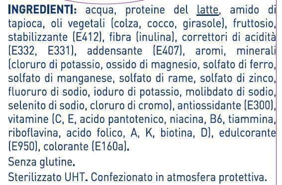 Ingredienti meritene creme vaniglia