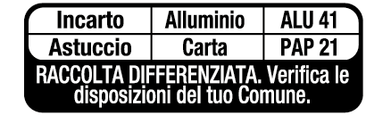 Etichetta ambientale Perugina Nero Le Cremose
