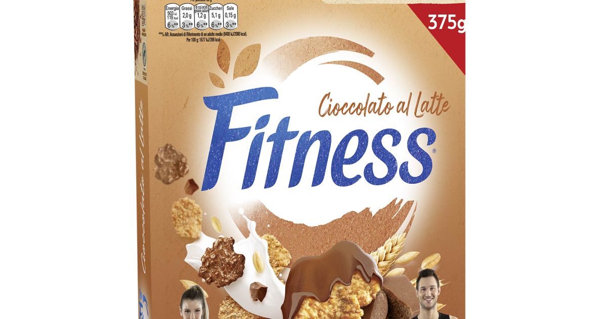 Fitness Cioccolato Al Latte Cereali Integrali Con Fiocchi Al Cioccolato 375  G -  