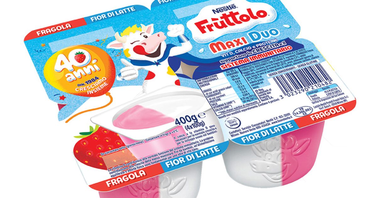 Maxi Duo Fragola Vaniglia Nestlé Fruttolo g 100x4 | Iperal Spesa Online