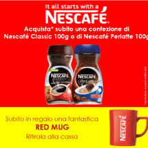 Nescafé e Simply regalano red mug