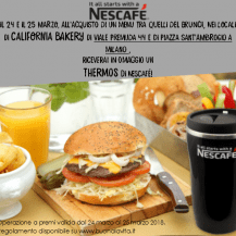 Nescafé e California Bakery brunch regalano la thermos mug