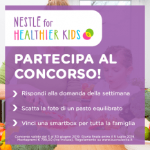 Le modalità del concorso Nestlé For Healthier Kids 2019