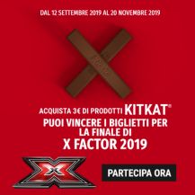 concorso acquista 3€ di kit kat e puoi vincere i biglietti per la finale di X factor 2019
