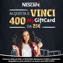 Con il Concorso Nazionale Nescafé Acquista e Vinci MyGiftCard