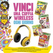 Concorso Nesquik: vinci ogni giorno una cuffia wireless dei Minions