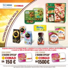 Indicazioni Concorso Nestlé Conad confezioni prodotti e buoni da 150 € e 1500 €
