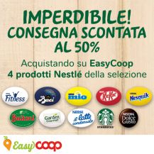 Banner consegna scontata con i prodotti Nestlé in promozione su EasyCoop