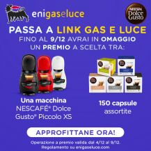 Volantino offerta Link Eni Gas Luce e Nescafé Dolce Gusto
