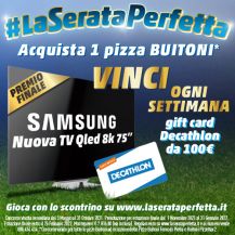 Concorso la serata perfetta - Buitoni - acquista 1 pizza Buitoni e vinci ogni settimana 