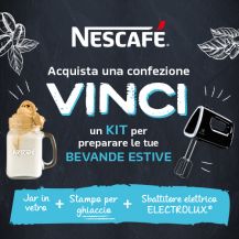 Volantino concorso Nescafé vinci un kit per bevande estive