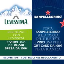 Vinci la spesa con Sanpellegrino e Levissima