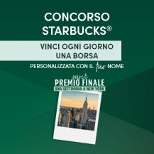 Vinci una borsa personalizzata ed un viaggio a New York con Starbucks