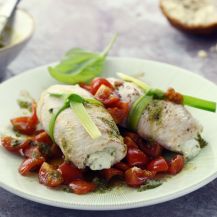 Involtini di fesa di tacchino con ricotta al pesto