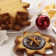 Stella di pandoro con crema al cacao