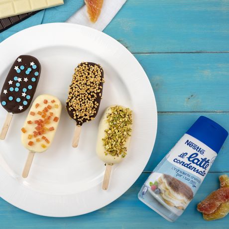 Scopri la ricetta dello stecco gelato Ricetta dello stecco gelato al latte condensato Nestlé e frutta