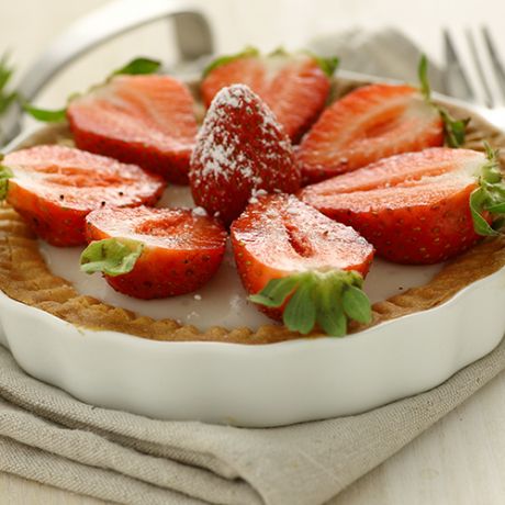 Crostata alle fragole e crema di riso