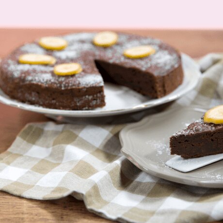 Torta al cioccolato e banana