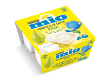 confezione di mio merenda al latte pera