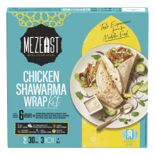 Kit per comporre il Chicken Shawarma Wrap di Mezeast