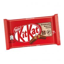 Pack rosso 4 finger Kit Kat original con sfondo bianco 