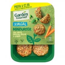 GARDEN GOURMET® 99KCAL MINIBURGER CON CAROTE, BROCCOLI, BULGUR & QUINOA