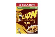 Confezione Cereali Integrali Lion con Cioccolato e Caramello