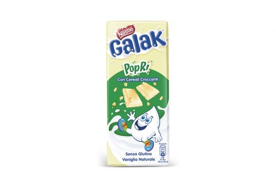 Dalla perfetta fusione del cioccolato bianco e dei cereali è nata la tavoletta Galak PopRì Tavoletta di cioccolato bianco e cereali Galak PopRì 90g