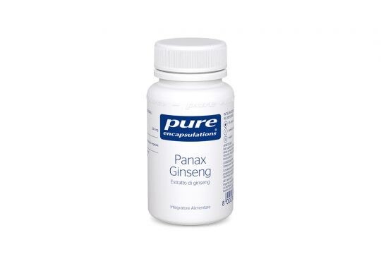 Barattolo di integratore con estratto di panax ginseng