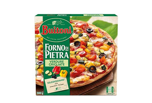 Prova la Pizza con verdure grigliate e pomodori Italiani Confezione di Pizza con verdure grigliate Buitoni Forno di Pietra