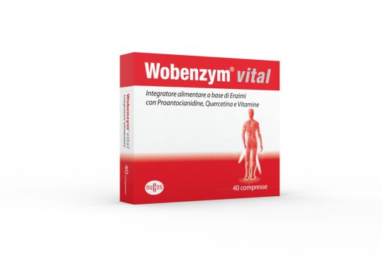 Confezione integratore alimentare Wobenzym Vital da 40 compresse