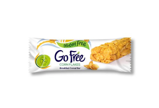 Confezione Go Free barretta fiocchi di mais gluten free su sfondo bianco
