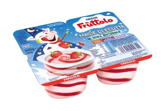 Prova una merenda 100% naturale per i bambini Vasetti di Fruttolo Magie di Frutta a fragola