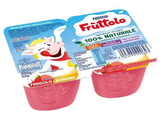 Frùttolo Fragola e Banana 4x50g Frùttolo Fragola e Banana Confezione 4x50g