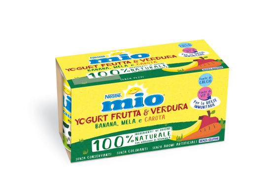 Confezione 2x125g di Mio Yogurt Cremoso alla Frutta e Verdura100% Naturale