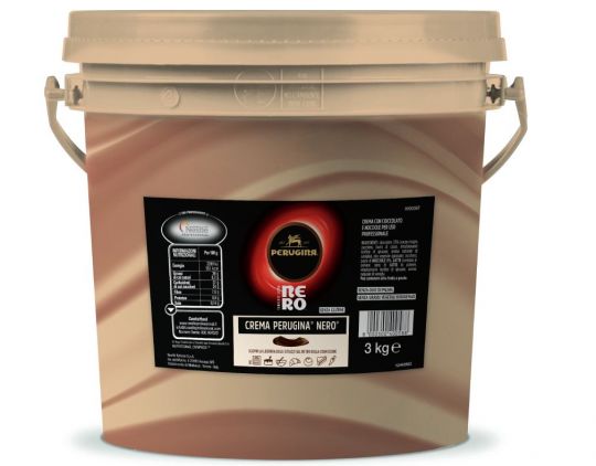 vaso Crema Perugina® Nero 3Kg con sfondo bianco