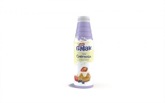 Salsa Cremosa Galak® in bottiglia con sfondo bianco