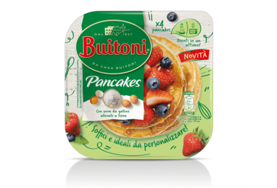Packaging pancakes buitoni con sfondo bianco
