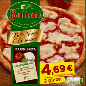 Buitoni® Pizza Bella Napoli La Classica Margherita 600g (2x300g)
