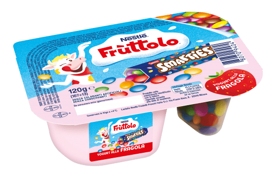 Frùttolo con Smarties gusto fragola
