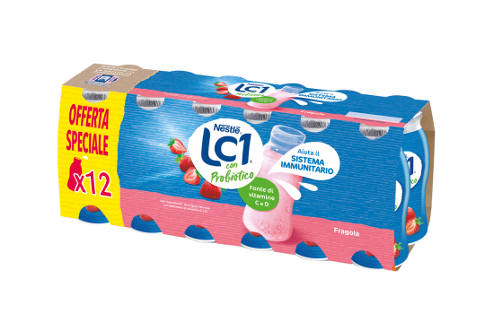 LC1 Fragola con Probiotico: fonte di vitamina C e D