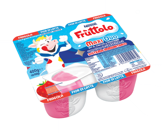 Frùttolo maxiduo fragola - fior di latte