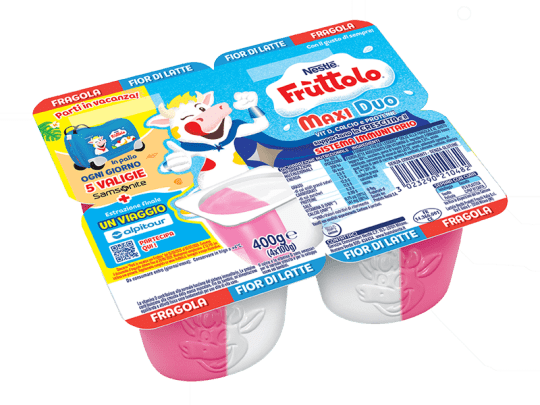 Frùttolo® Maxi Duo Fragola - Fior di Latte