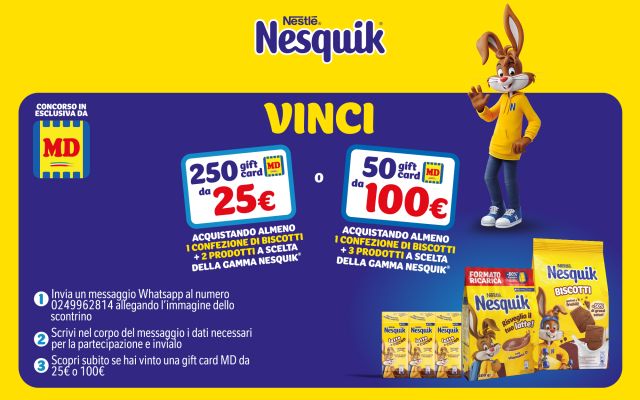 Vinci la spesa con Nesquik & MD