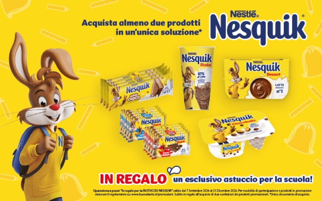 In regalo per te L’ASTUCCIO NESQUIK!