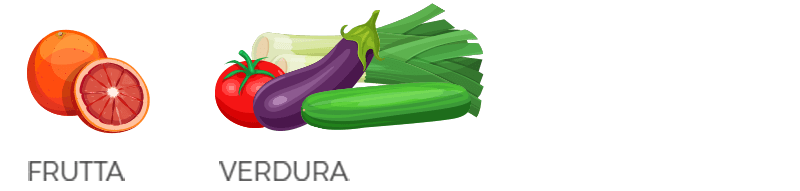 Merenda con frutta e verdura Merenda con frutta e verdura
