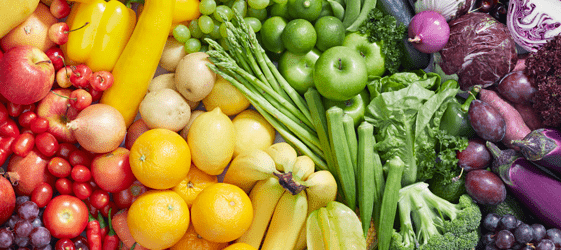 I colori e le proprietà di verdura e frutta